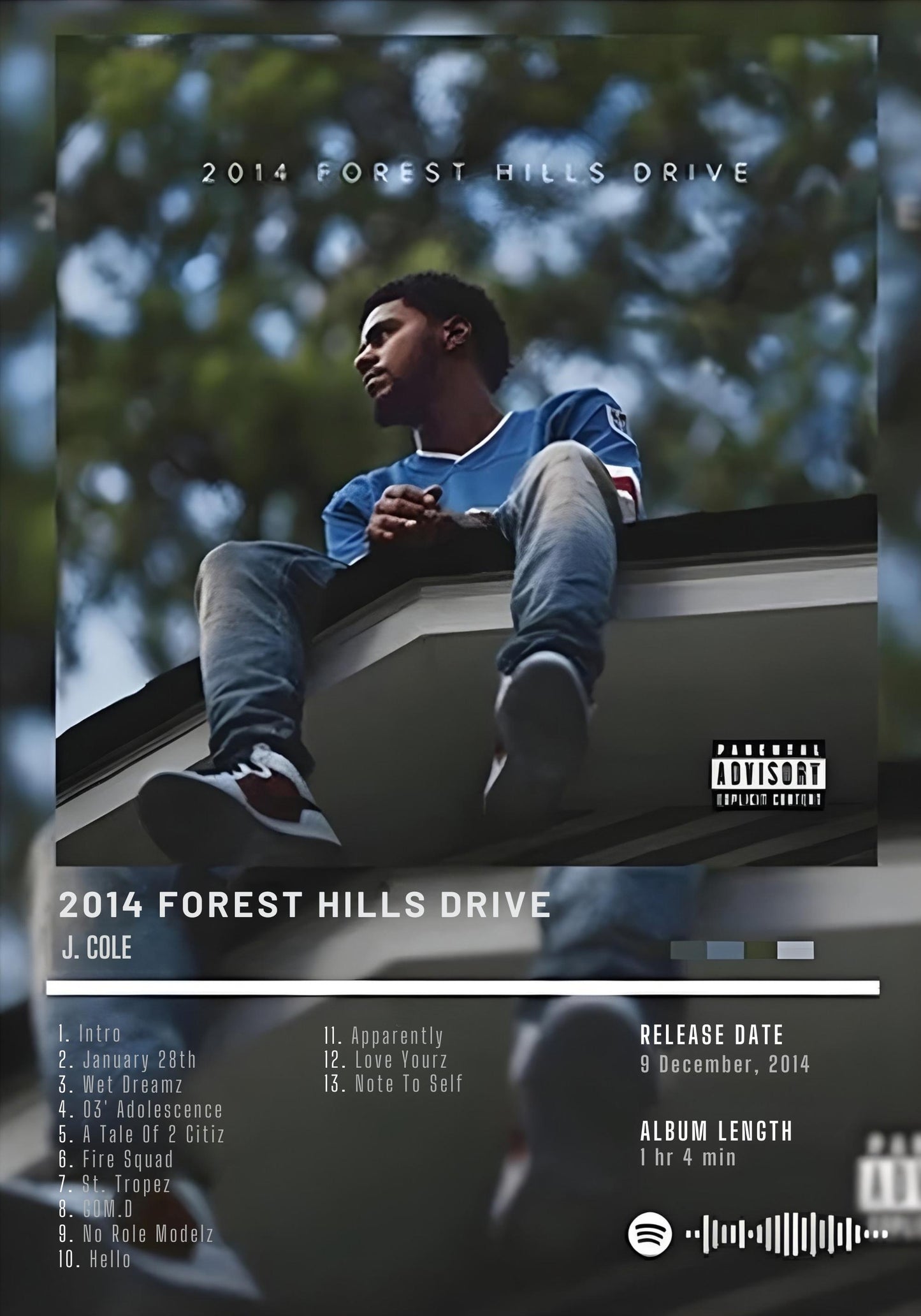 J. Cole | 2014 Forest Hills Drive | Hip Hop Art