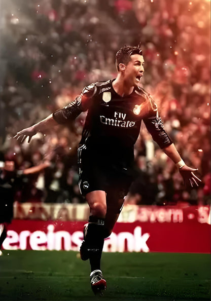 Cristiano Ronaldo | CR7 Journey to Glory Poster | Football Legend | Iconic Soccer Art | Home Decor
