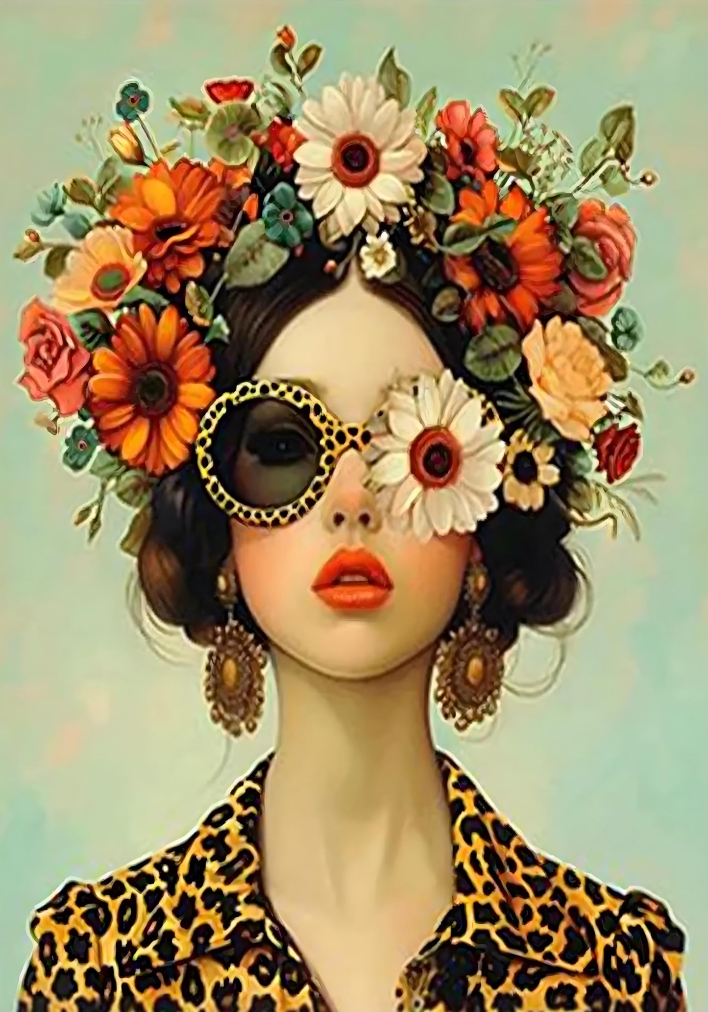 Blossoming Gaze | Floral Portrait