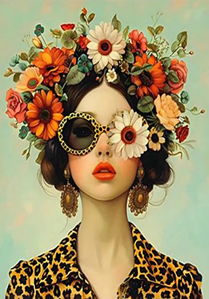 Blossoming Gaze | Floral Portrait