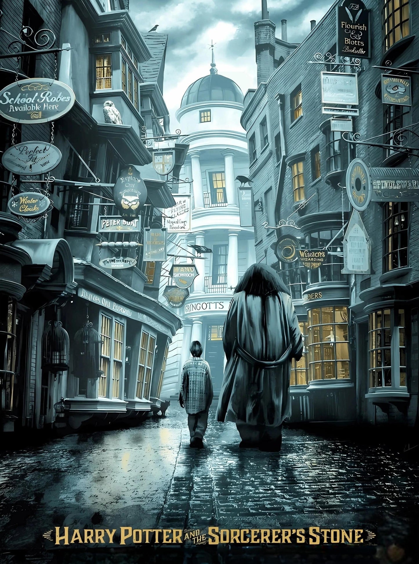 Harry Potter & Hagrid | Movie Art