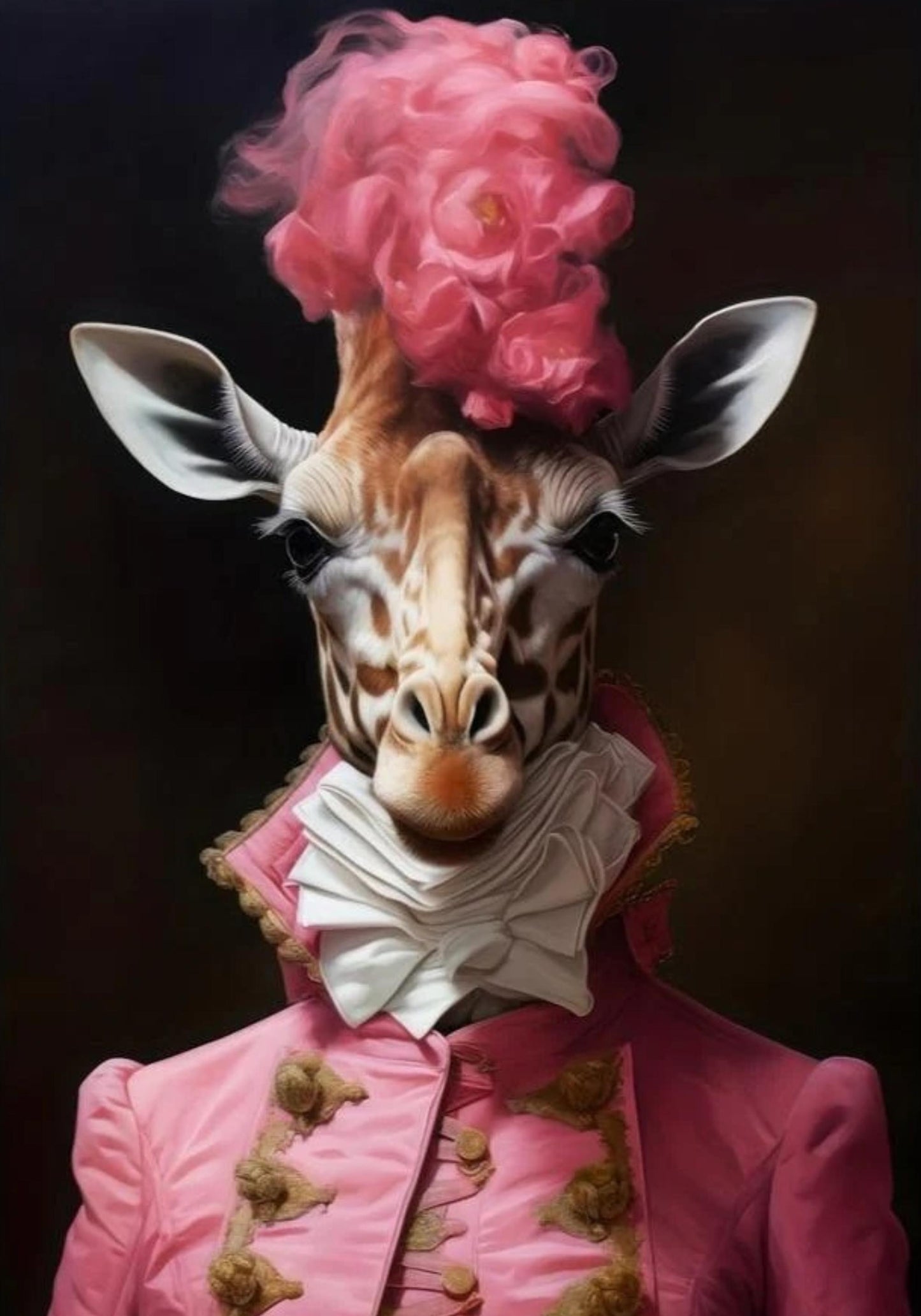 Royal Punk Circus Giraffe | Whimsical Animal Illustration