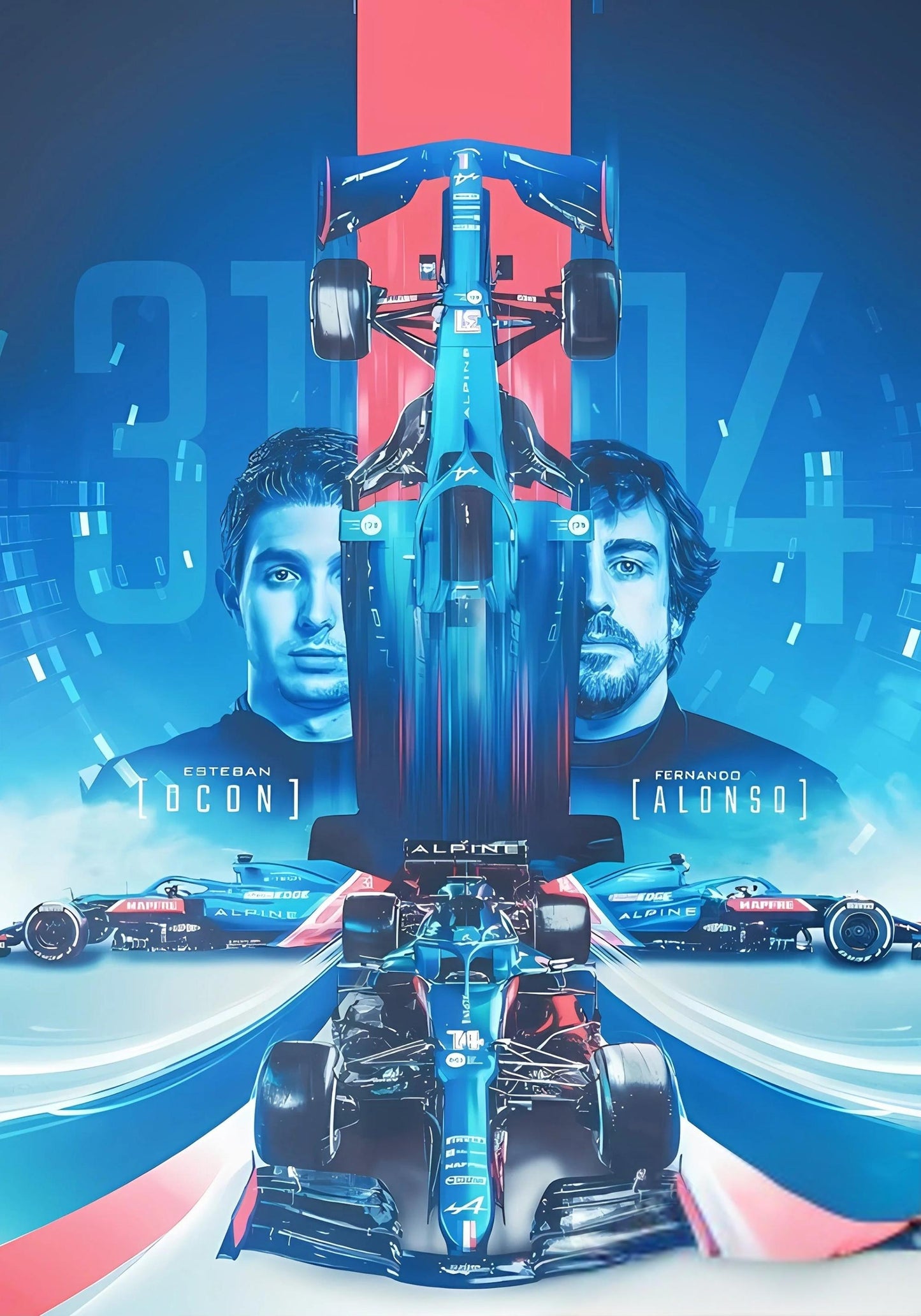 Esteban ocon vs Fernando alonso | Face Off | F1 POSTERS