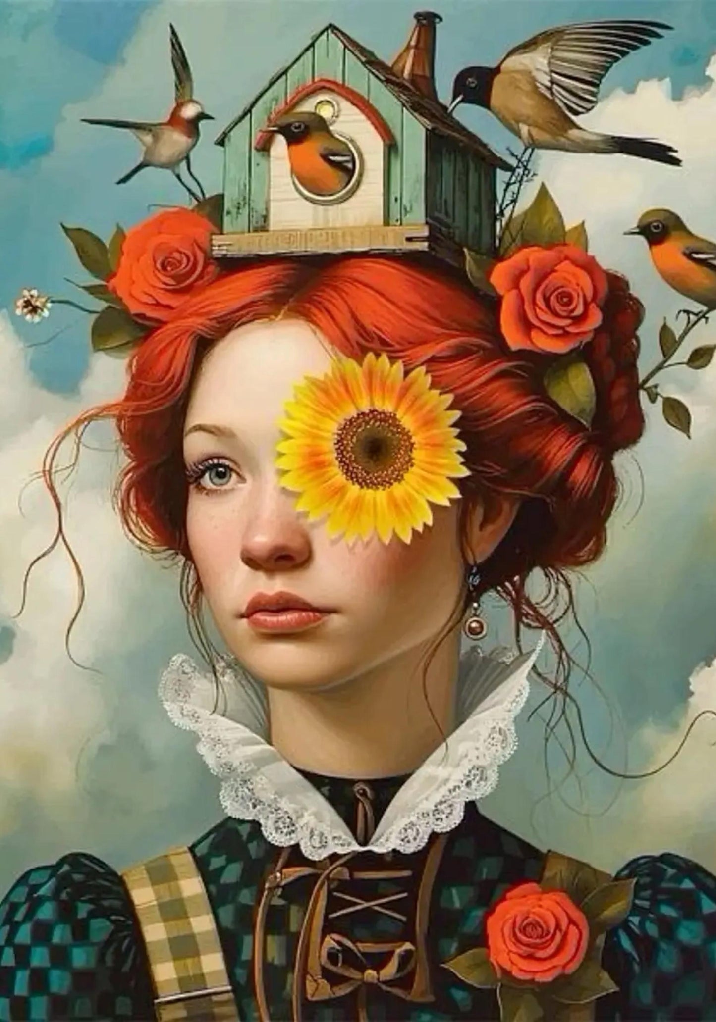 Floral Girl | Rustic Aviary Symphony