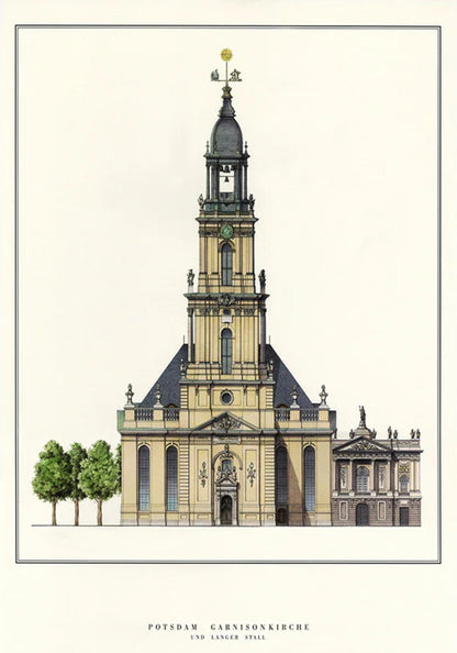 Garrison Church | Potsdam | Germany | Prussian Military Architecture | German Baroque Influence | Architectural Artwork Posters