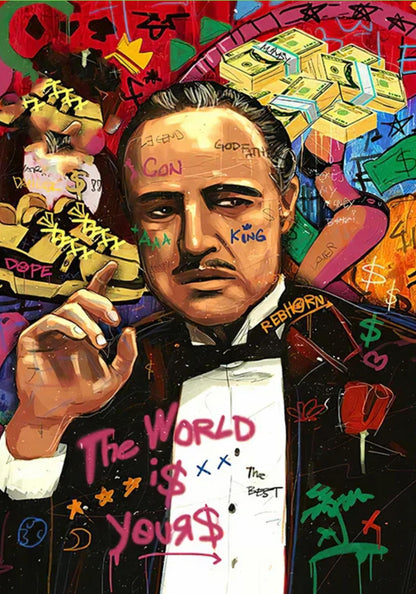 Godfather Graffiti | Pop Art Canvas
