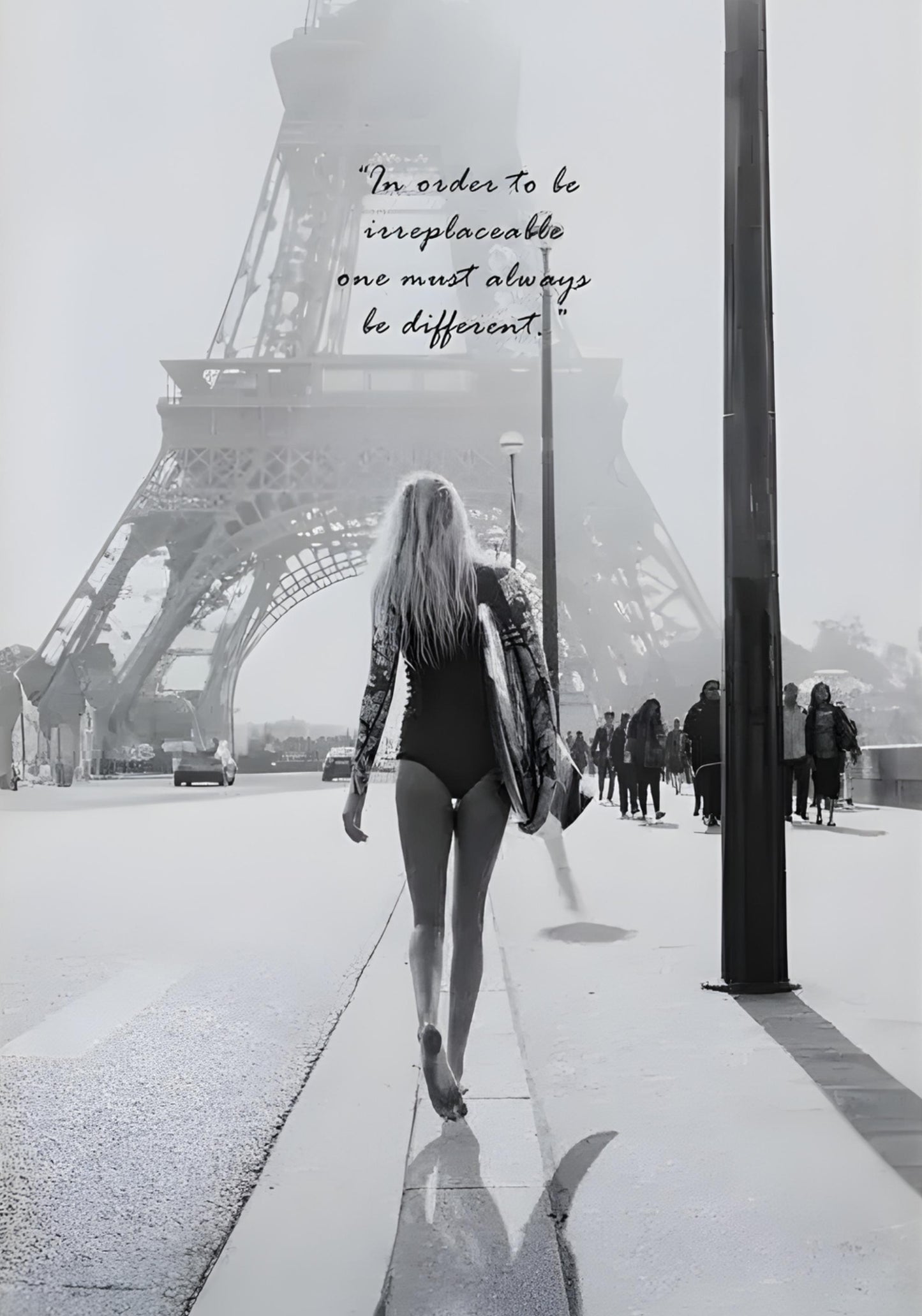 Coco Chanel Silhouette | Parisian Skyline | Inspiring Quote