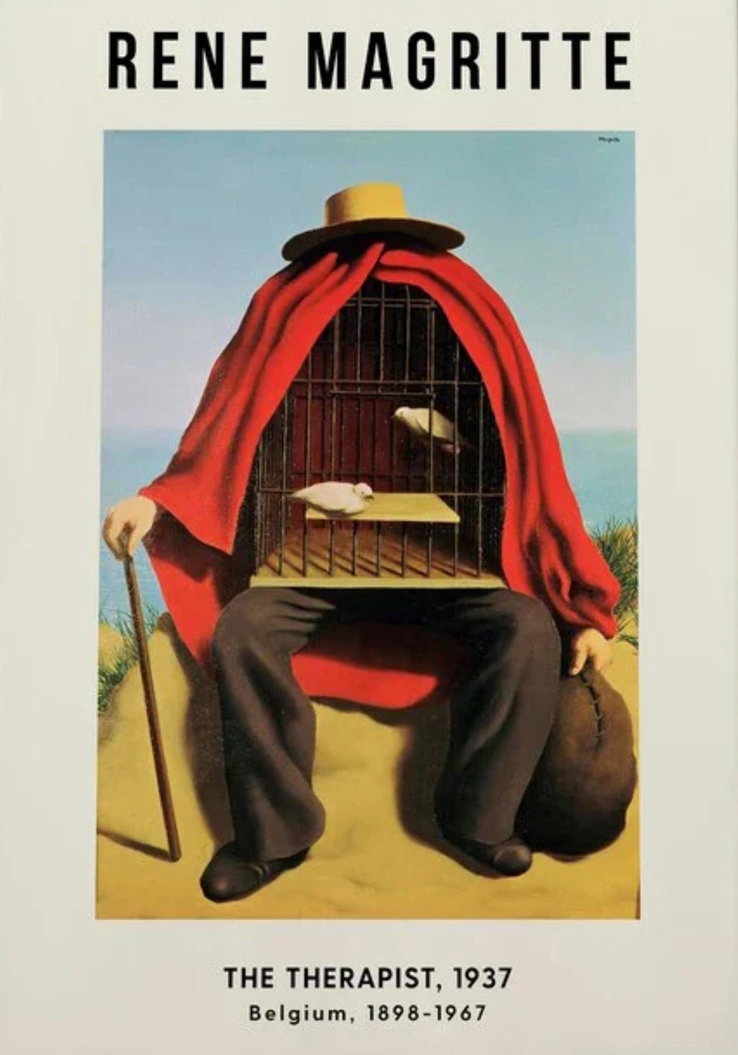 Rene Magritte | The Therapist 1937 | Surrealist Vintage Art
