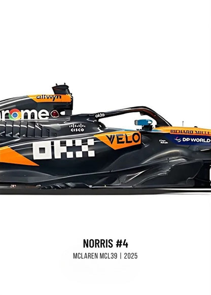 Lando Norris McLaren MCL39 | 2025 F1 Triple Panel | Vibrant Collector's Edition