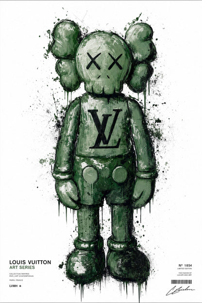 Louis Vuitton Collaboration Art Series Poster | KAWS Designer Limited Edition Print | Iconic Designer Art Poster | Exclusive Collectible Print