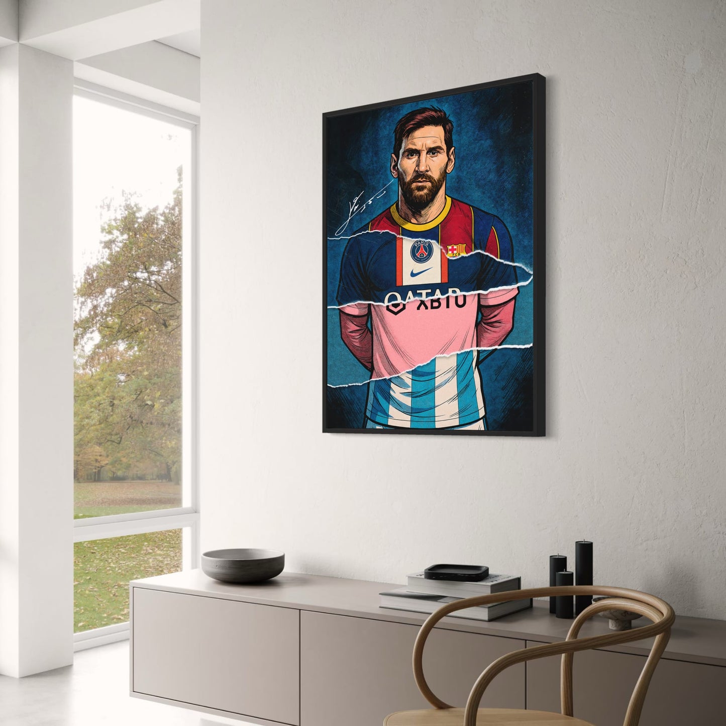 Iconic Soccer Player | Mixed Club Jerseys | FC Barcelona | PSG | Inter Miami CF