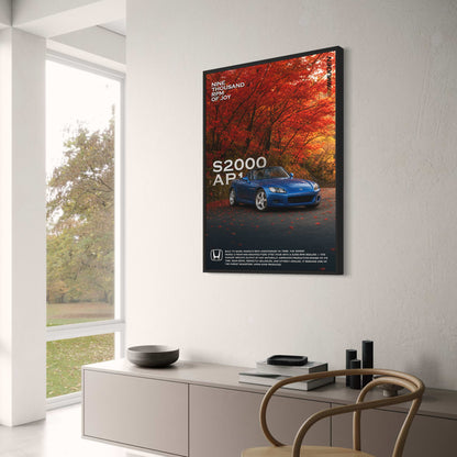 Honda S2000 AP1 | Iconic Roadster | Nine Thousand RPM VTEC | Celebrating Performance and Joy | Automotive Art Poster Print