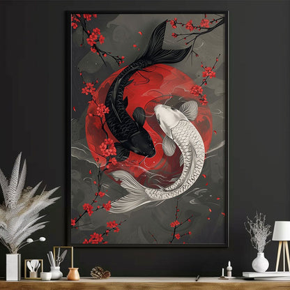 Japanese Koi Yin Yang | Ukiyo-e Style