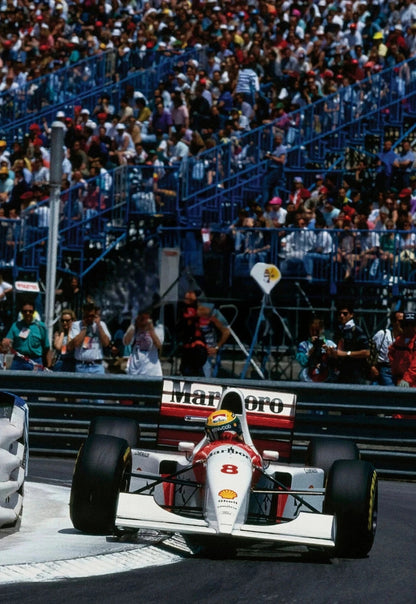 Monaco Formula 1 Poster | Vintage Grand Prix Art | Classic F1 Racing | McLaren MP4/4 Tribute | Ayrton Senna & Alain Prost 1988 Season