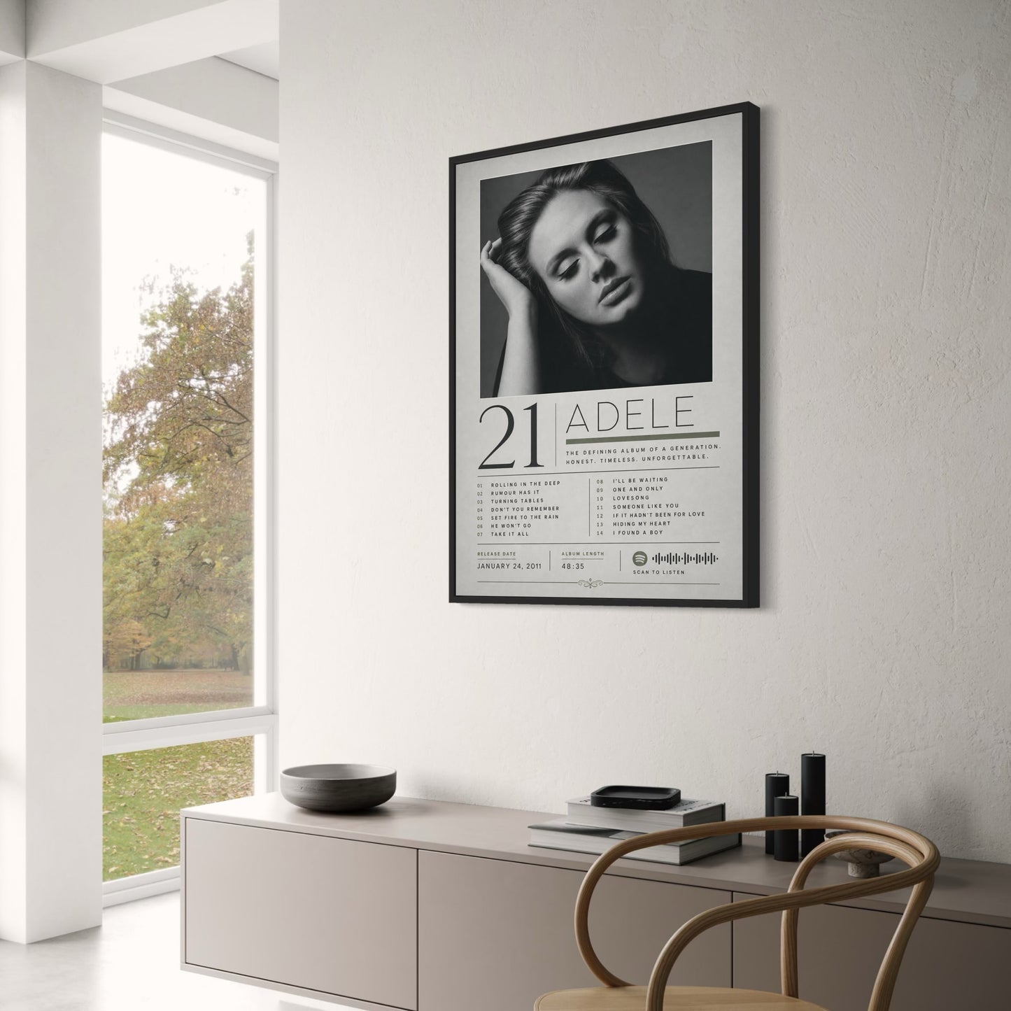 Adele Album Art | Music Iconic Artwork | 21 Album Decorative Poster | Classic Music Print for Fans | Wall Art Decor