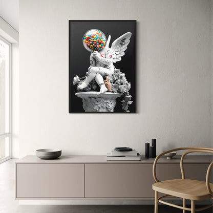 Winged Cherub Graffiti | Gumball Head | Modern Urban Art