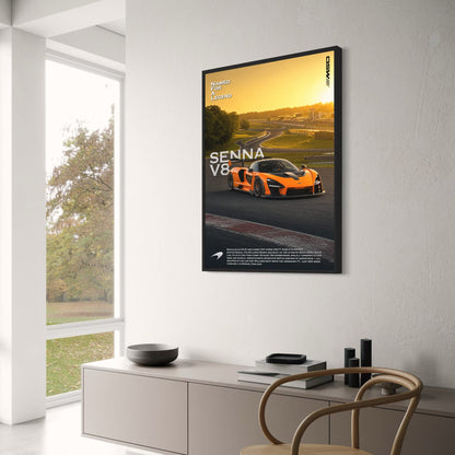 McLaren Senna V8 Legendary Supercar Poster | Iconic Design | High Performance Art Print | Collector's Edition Racing Poster