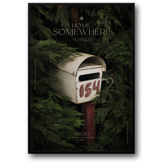 Home Nature Aesthetic | Vintage Mailbox in Greenery | Inspiring Wall Decor Print | Cozy Rustic Poster for Home | Art Print Wall Hanging Decor