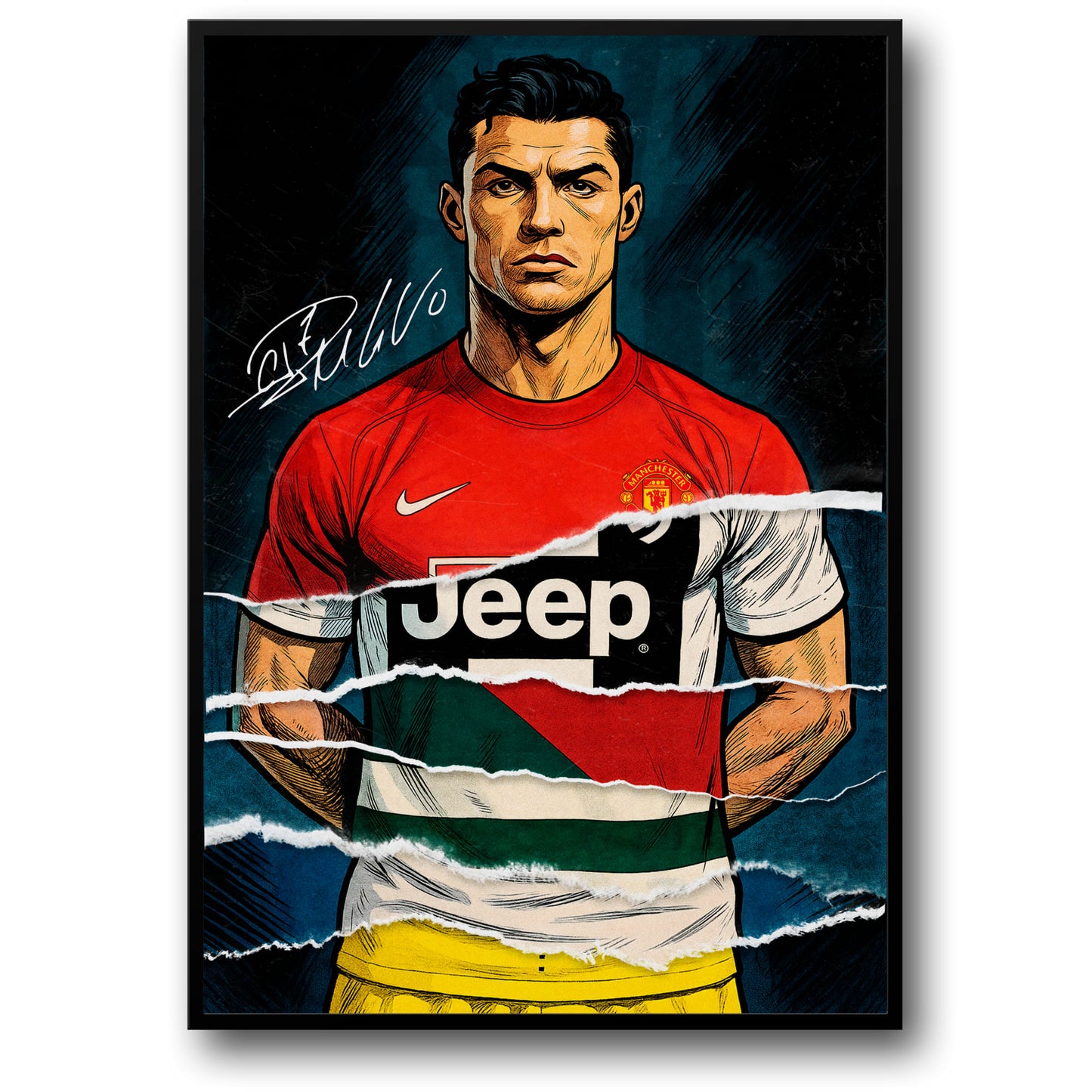 Dynamic Sports Fusion | Iconic Team Jerseys | Bold Signatures