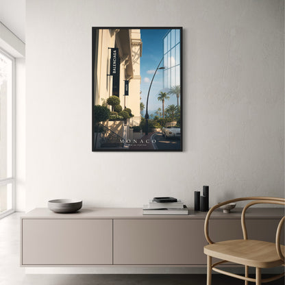 Luxury Monaco Street Scene | Modern Wall Art Decor | Travel Aesthetic Poster Print | Elegant Cityscape Photography