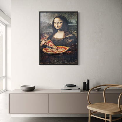 Renaissance Icon | Modern Pizza Humor | Rustic Decor