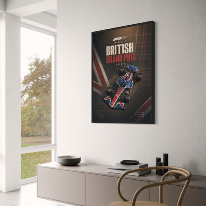 Formula 1 | British Grand Prix 2025 | Silverstone Circuit | F1 Car Racing Art | Motorsport Poster Print Decor