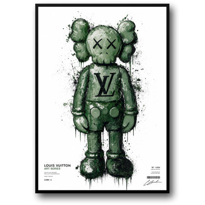 Louis Vuitton Collaboration Art Series Poster | KAWS Designer Limited Edition Print | Iconic Designer Art Poster | Exclusive Collectible Print