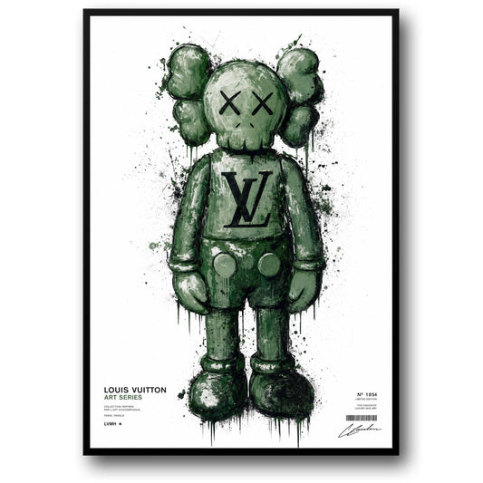 Louis Vuitton Collaboration Art Series Poster | KAWS Designer Limited Edition Print | Iconic Designer Art Poster | Exclusive Collectible Print