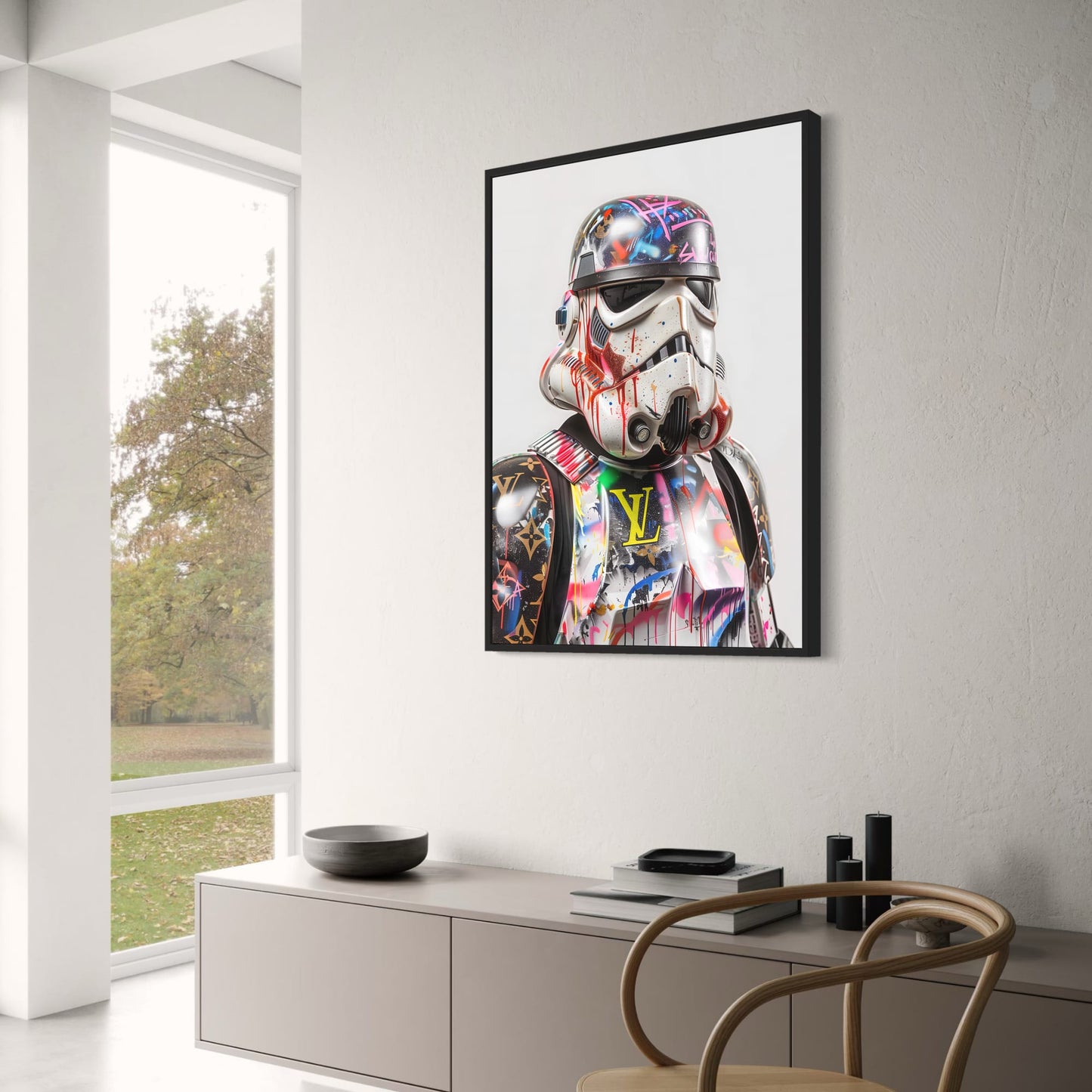 Stormtrooper | Vibrant Graffiti | Bold Sci-Fi Street Art