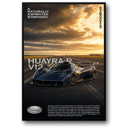 Pagani Huayra R V12 | Luxury Hypercar Art | Automotive Wall Print | High-Quality Poster for Car Enthusiasts | Exotic Sports Car Decor | Perfect Gift for Car Lovers | Motorsport Art Print | Exclusive Design Poster