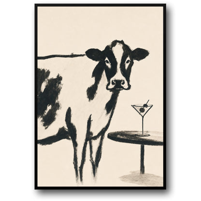 Cow Sketch Art | Contemporary Animal Illustration Wall Decor | Minimalist Farmhouse Poster | Modern Art Print