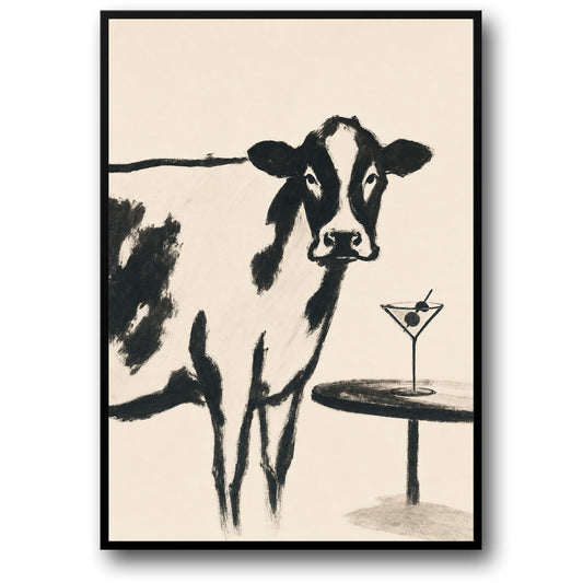 Cow Sketch Art | Contemporary Animal Illustration Wall Decor | Minimalist Farmhouse Poster | Modern Art Print