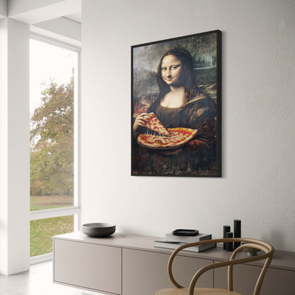 Renaissance Icon | Modern Pizza Humor | Rustic Decor