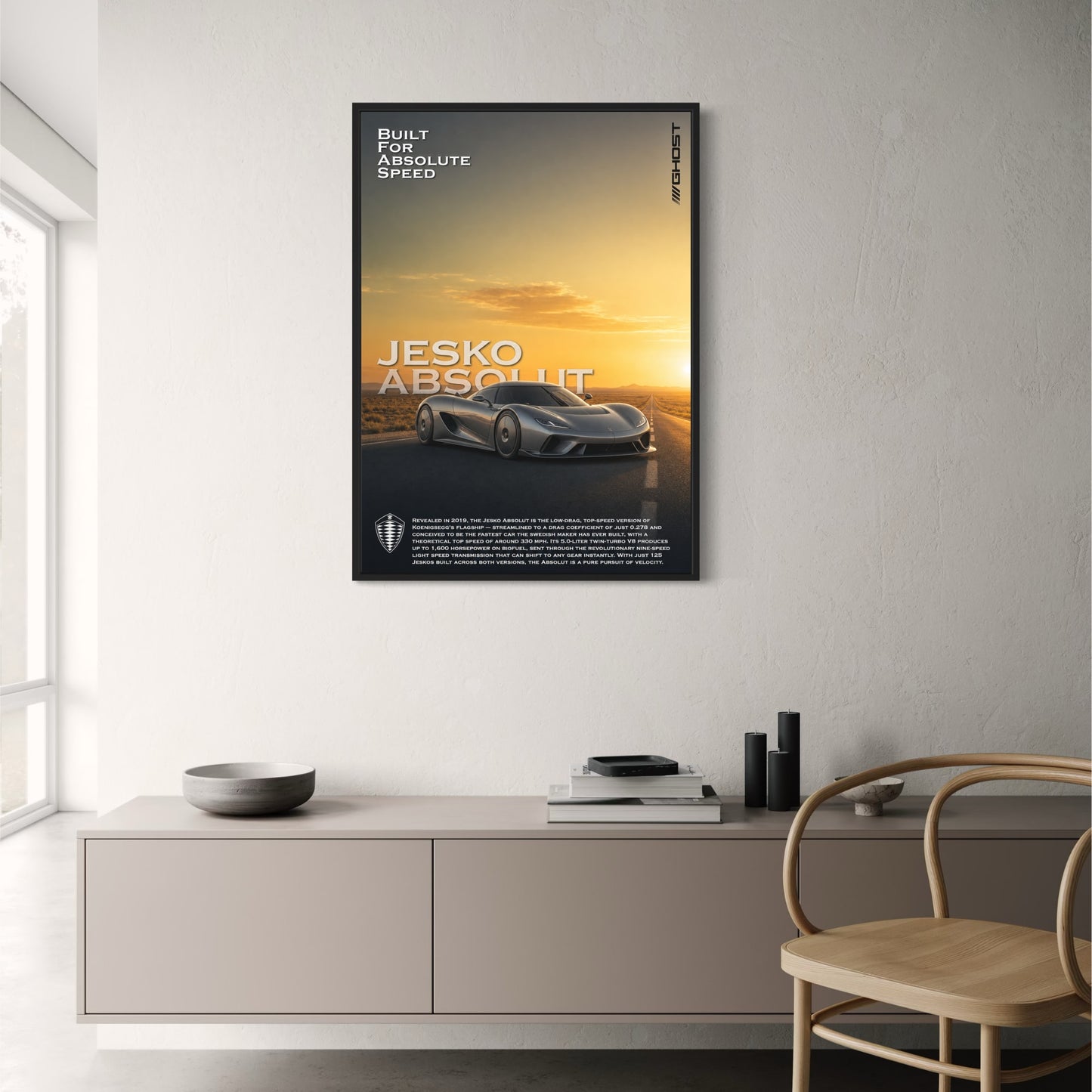 Koenigsegg Jesko | Built for Absolute Speed | Fast Car Jesko Absolut | High Performance Vision | Stylish Design Print Poster