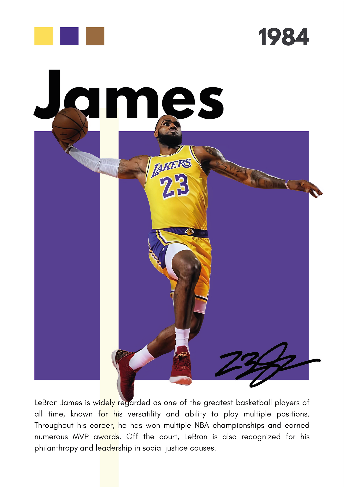 Lakers Icon Jersey 23 | Dynamic Art | Basketball Excellence