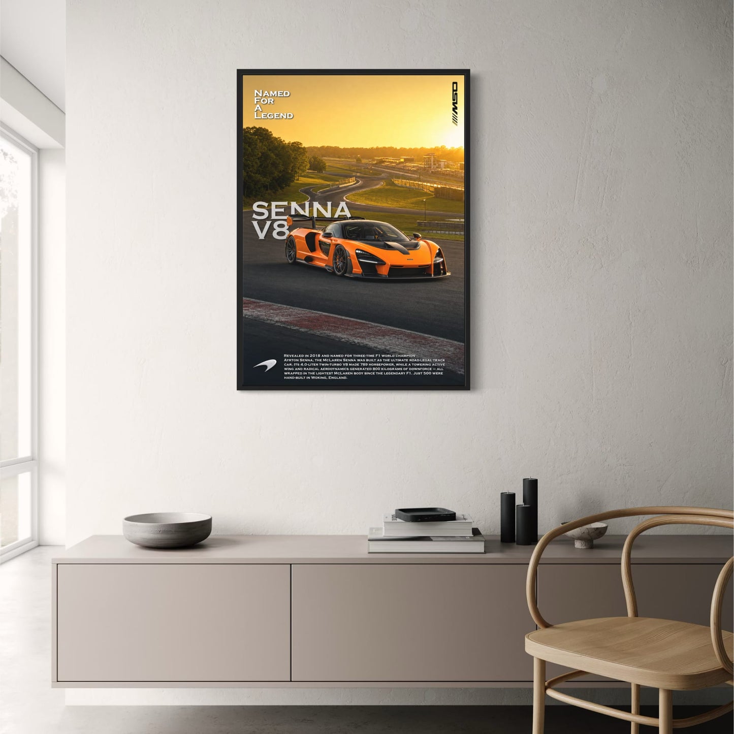 McLaren Senna V8 Legendary Supercar Poster | Iconic Design | High Performance Art Print | Collector's Edition Racing Poster