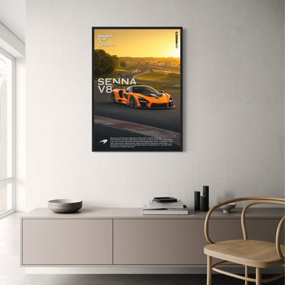 McLaren Senna V8 Legendary Supercar Poster | Iconic Design | High Performance Art Print | Collector's Edition Racing Poster