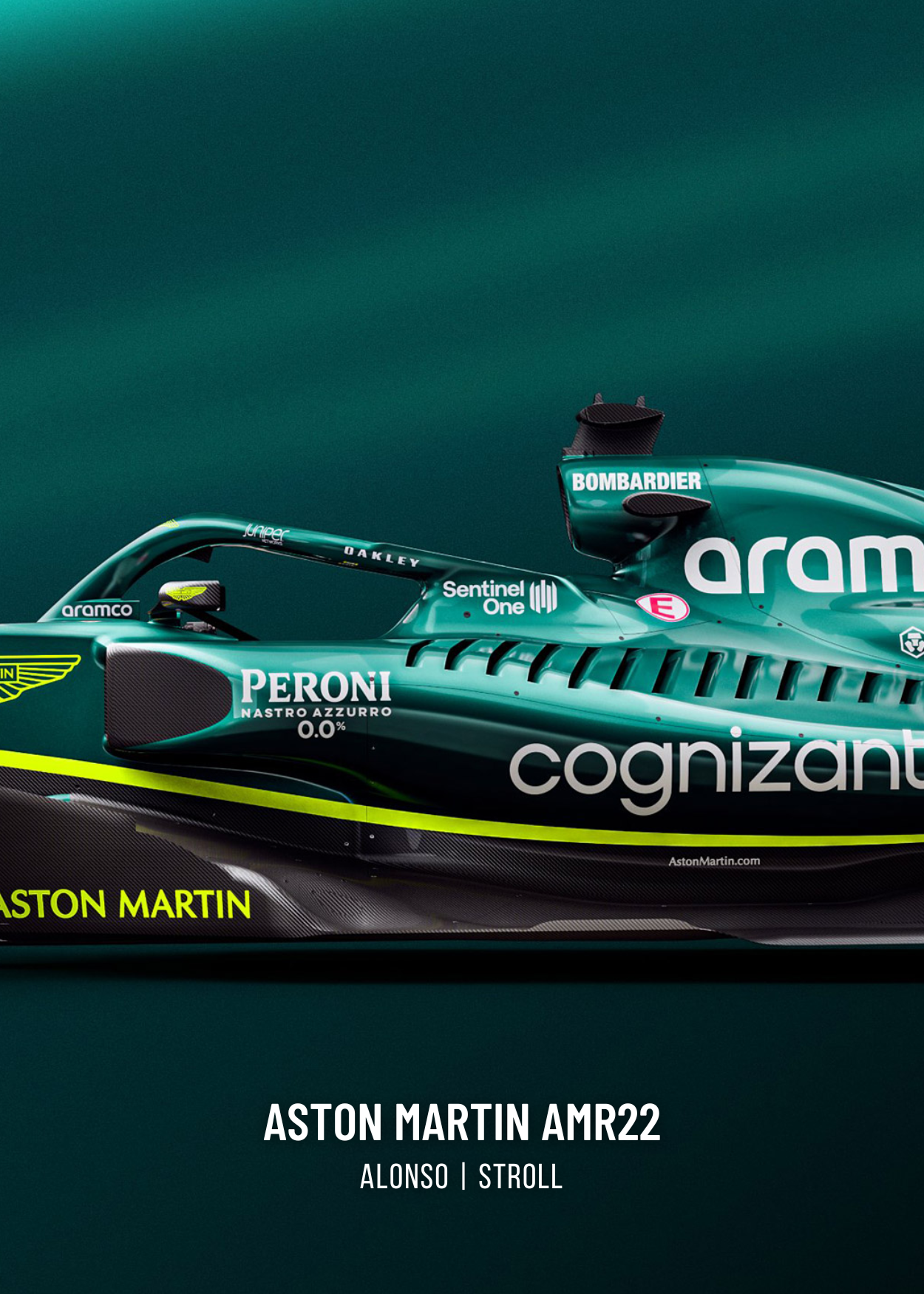 3 Piece Canvas Wall Art | Aston Martin F1 Car Poster | Formula 1 Racing Art | Home Decor | Motorsport Gift Idea