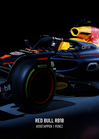 Formula 1 Racing Car Poster Set | Red Bull Racing | F1 Art Print Collection | Max Verstappen | 3-Piece Wall Decor
