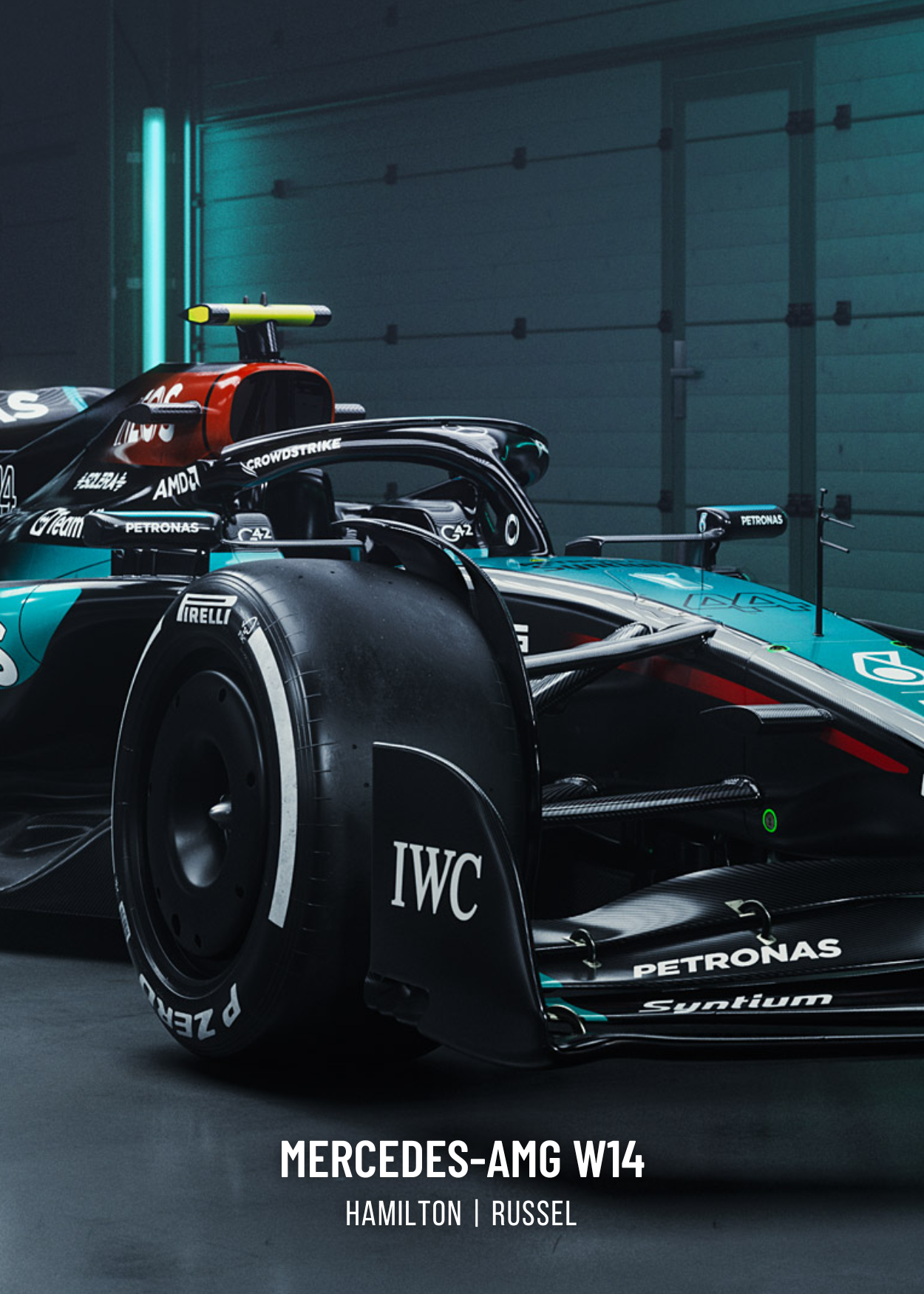 Mercedes Formula 1 Racing Car Poster | 3-Piece Wall Art | Lewis Hamilton | Triple Panel | Motorsport Decor | Home Office Decor