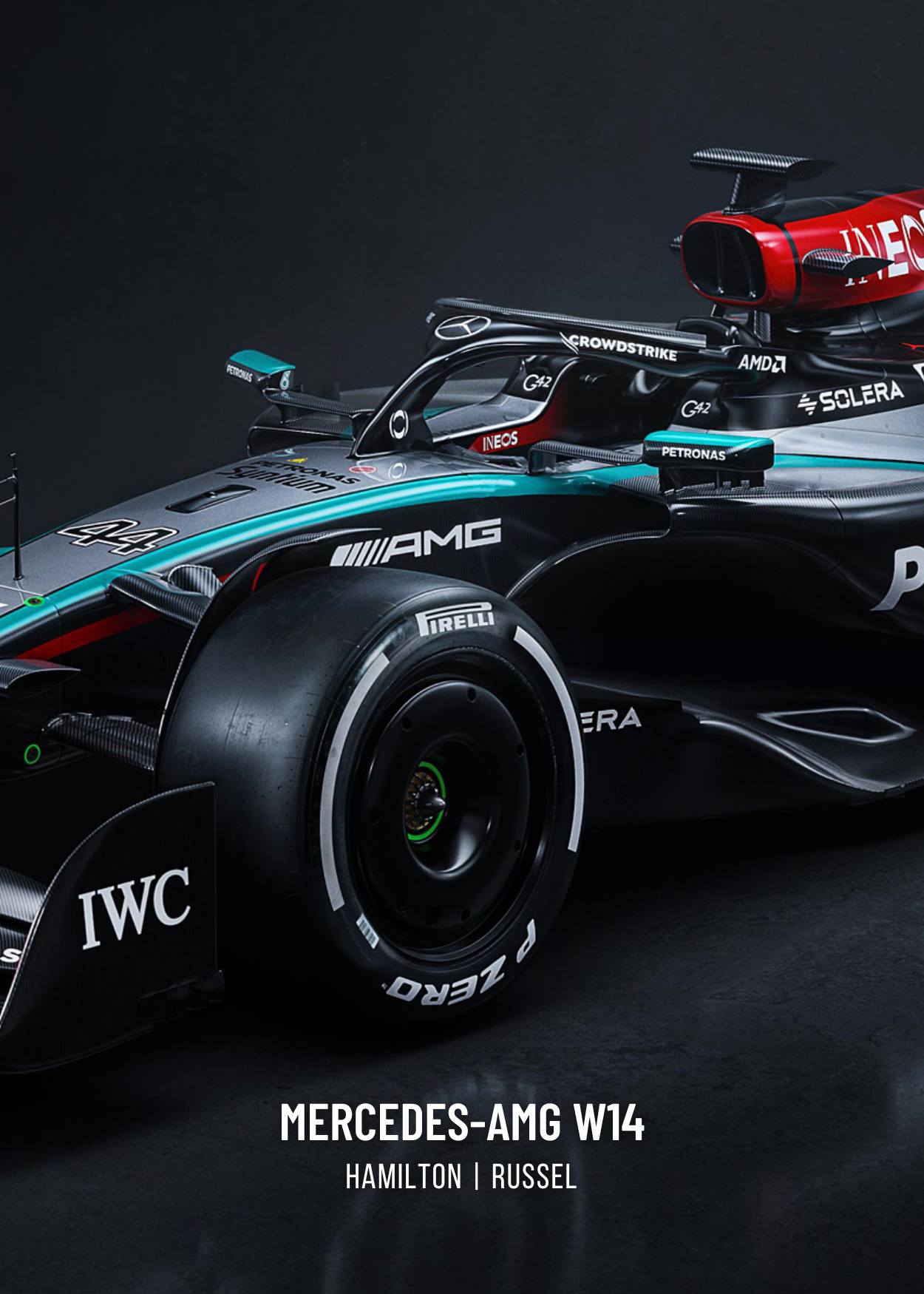 3-Piece | Mercedes AMG | F1 Car Poster Set | Lewis Hamilton | Triple Panel Wall Art | Formula 1 Racing Car Decor | Home Interior Design | Motorsport Enthusiast Gift | Unique Racing Memorabilia