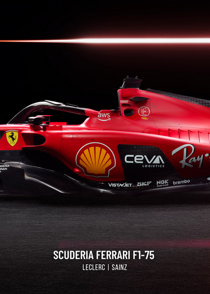 3-Piece Wall Art | Ferrari F1 Car Poster | Charles Leclerc Poster | Lewis Hamilton Poster | Formula 1 Racing Decor | Multi-Panel Motorsport Print | Home Office Wall Artwork
