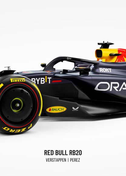 Formula 1 Car Poster | 3 Panel | Red Bull Racing | Wall Art| Max Verstappen | Motorsport Decor | F1 Memorabilia | Artwork