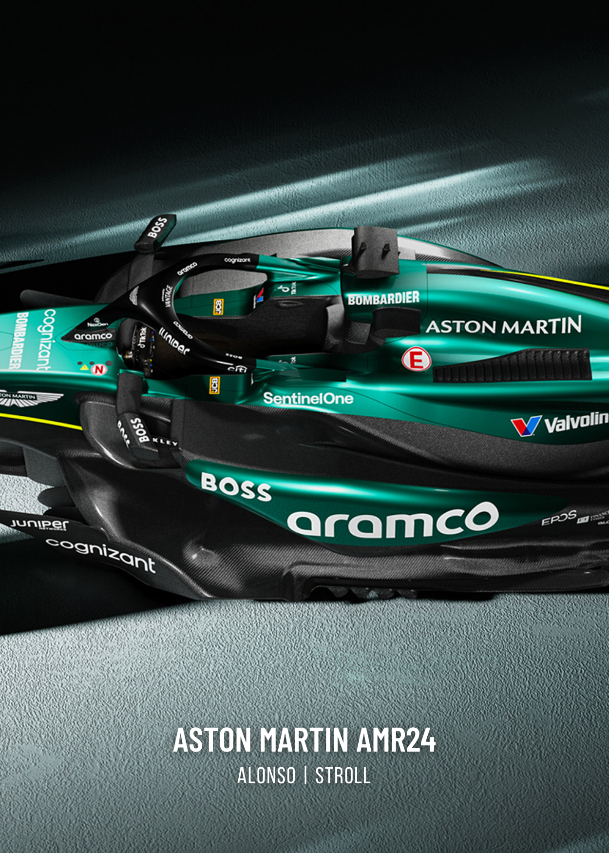 3-Piece Formula 1 Car Poster | Aston Martin AMR | Triple Panel Racing Artwork | Stunning Wall Decor | F1 Gift Idea
