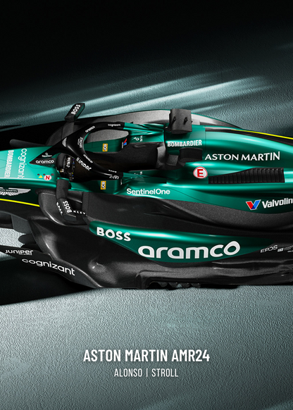 3-Piece Formula 1 Car Poster | Aston Martin AMR | Triple Panel Racing Artwork | Stunning Wall Decor | F1 Gift Idea
