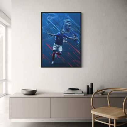 Kylian Mbappe #4 | Celebration |Sport Poster | The Speed, Skill, and Spirit of a Football Legend