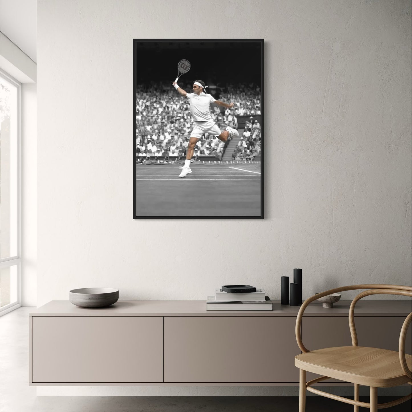 Roger Federer | Monochrome Tennis Art
