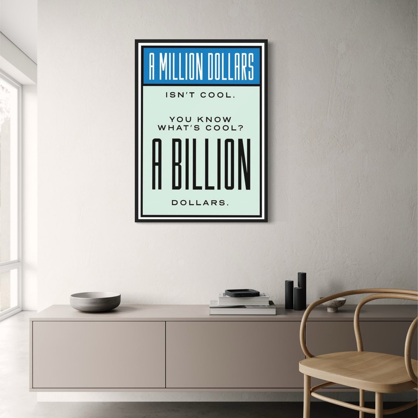 Monopoly Game Art | Billion Dollar Theme | Wall Decor Poster