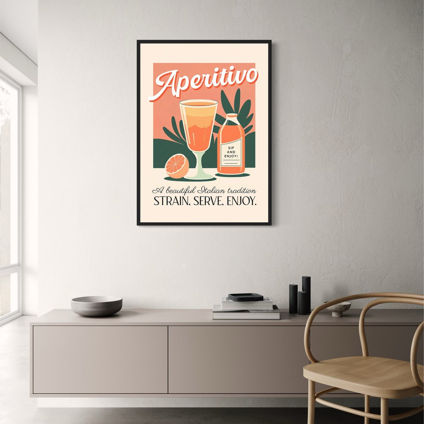 Vintage Aperitivo Bar | Retro Drink Illustration
