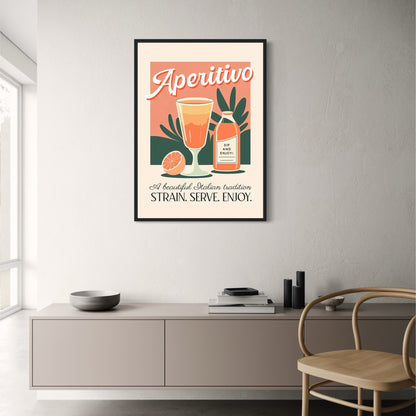 Vintage Aperitivo Bar | Retro Drink Illustration
